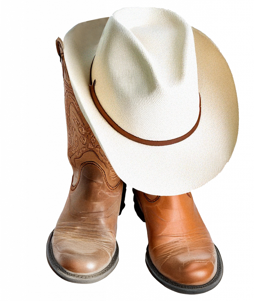 boots and hat